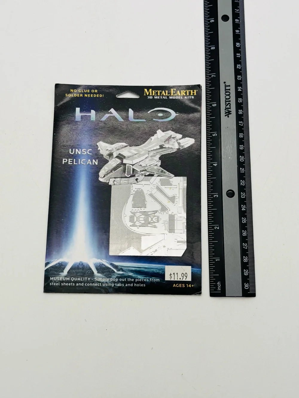 Halo UNSC Pelican 3D Metal Model Kit - Silver